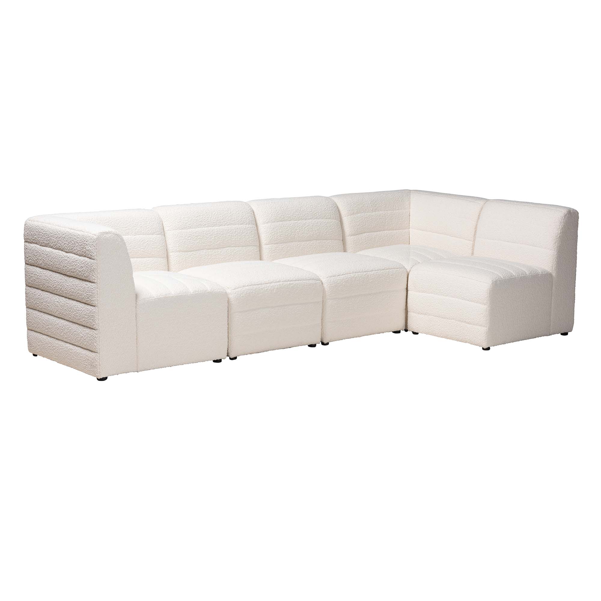 Baxton studio selma leather store modern sectional sofa